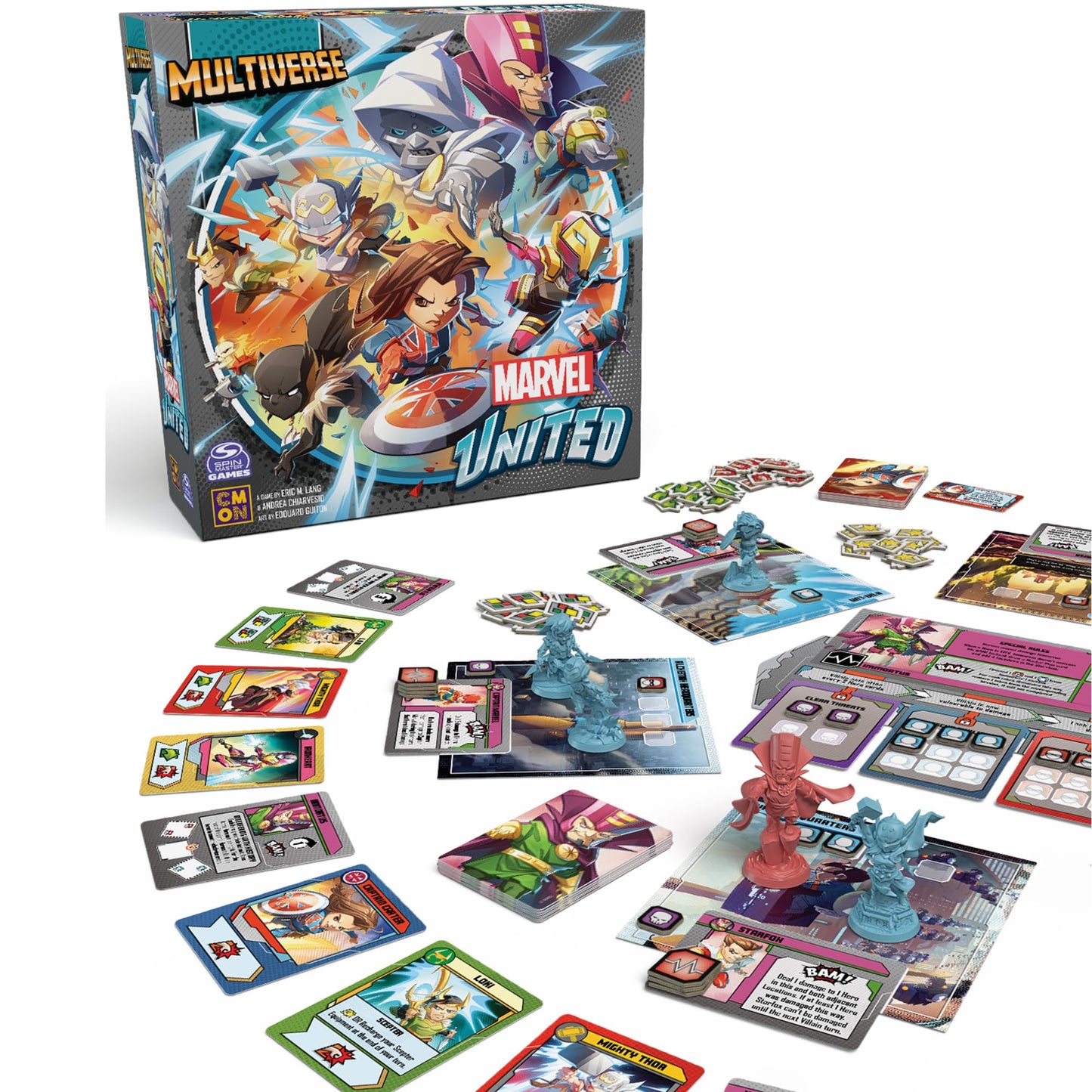 CMON Marvel United: Multiverse Core Box - Standalone Expansion with Highly Detailed Miniatures, Cooperative Superhero Board Game for Kids & Adults