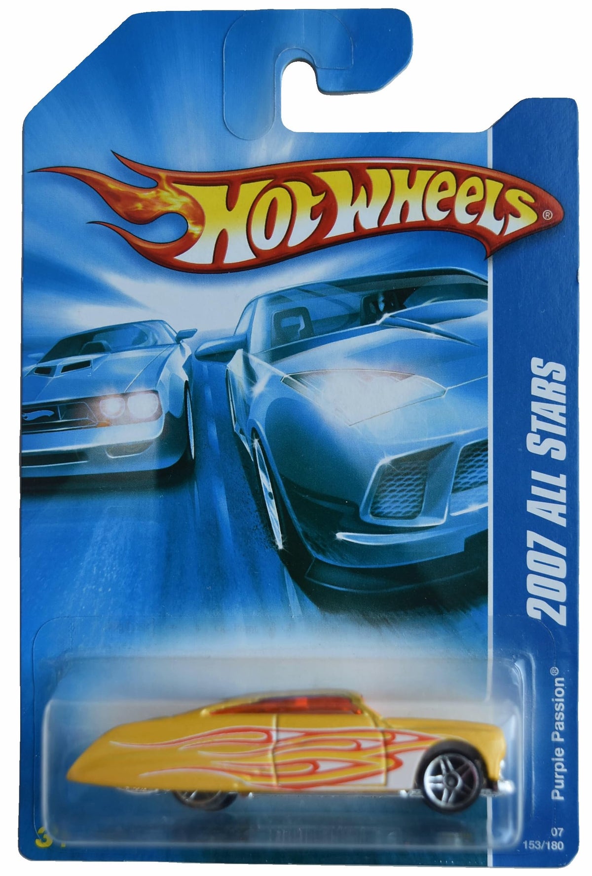Hot Wheels 2007 All Stars Purple Passion Yellow #153/180 by Mattel