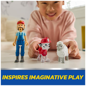 PAW Patrol Marshall & Farmer Al Sheep Figure Set, Kids Toys for Boys and Girls Ages 3+