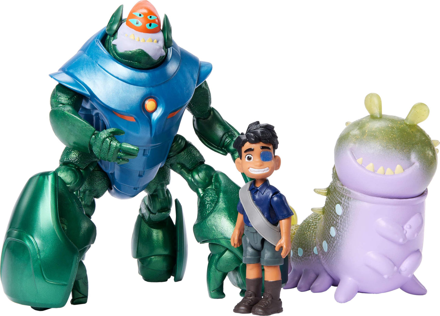 Mattel Disney and Pixar Elio Action Figure Storyteller 3 Pack, Elio, Ambassador Grigon and Glordon Characters, Posable Movie Toys at 4-in Scale