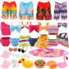 Miunana Handmade Doll Clothes and Accessories - 12 Pcs Set for 11.5 Inch Dolls - Swim Clothes, Trunks, Suits, Skateboard, Lifebuoys