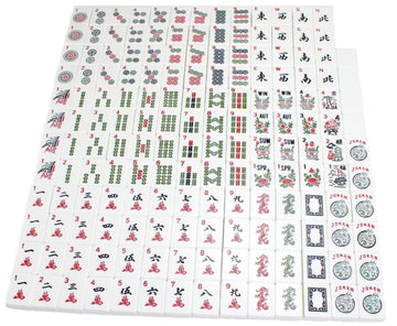 C&H Solutions Western Mah Jong Tile Set with 2 Pcs Mah Jong Trays and Lids B Type