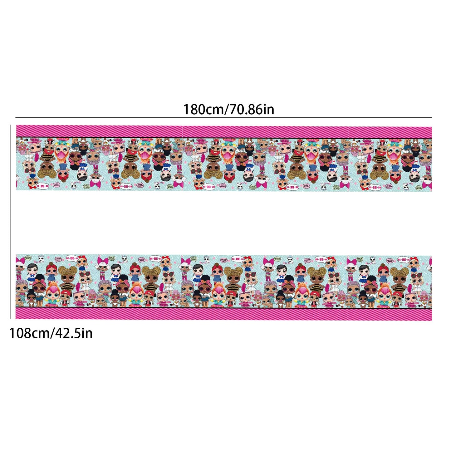 Ananju 2pcs Children Birthday Party Tablecloth Table Cover,Children Birthday Supplies Decorations (3)