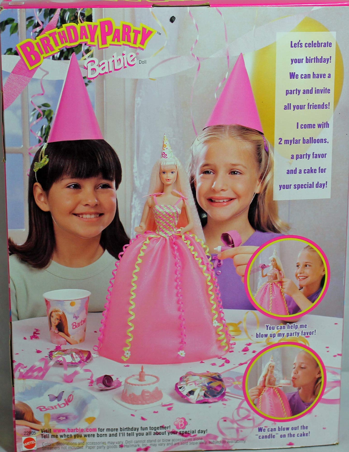 Barbie Birthday Party Doll Can Blow up Party Favors and Blow Out Birthday Candle