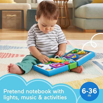 Fisher-Price Baby Learning Toy Laugh & Learn 123 Schoolbook with Music Lights & Activities for Developmental Play Infants Ages 6+ Months