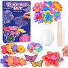MDINGTD Toys for 4 5 6 7 8+ Year Old Girls, Poke Art Flower Bouquet with 8 Flowers & 2 Butterflies Arts and Crafts for Girls Ages 4-8 DIY Creative