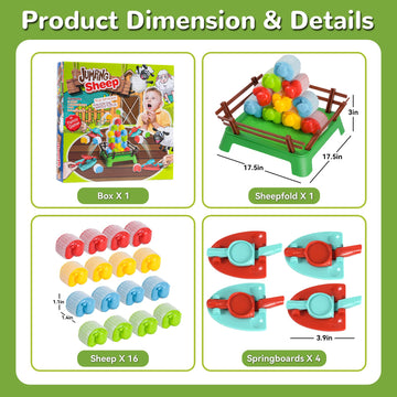 Heap-O-Sheep Game for Kids Ages 4-12 - Fun Family Catapulting Board Games for 2-4 Players, Perfect Party Activity and Ideal Gift for Kids & Adults