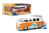 Jada Hollywood Rides Disney Stitch Volkswagen Bus - 1:24 Scale Die-Cast Model with Opening Doors & Die-Cast Stitch Figure - Toy for Collectors & Kids
