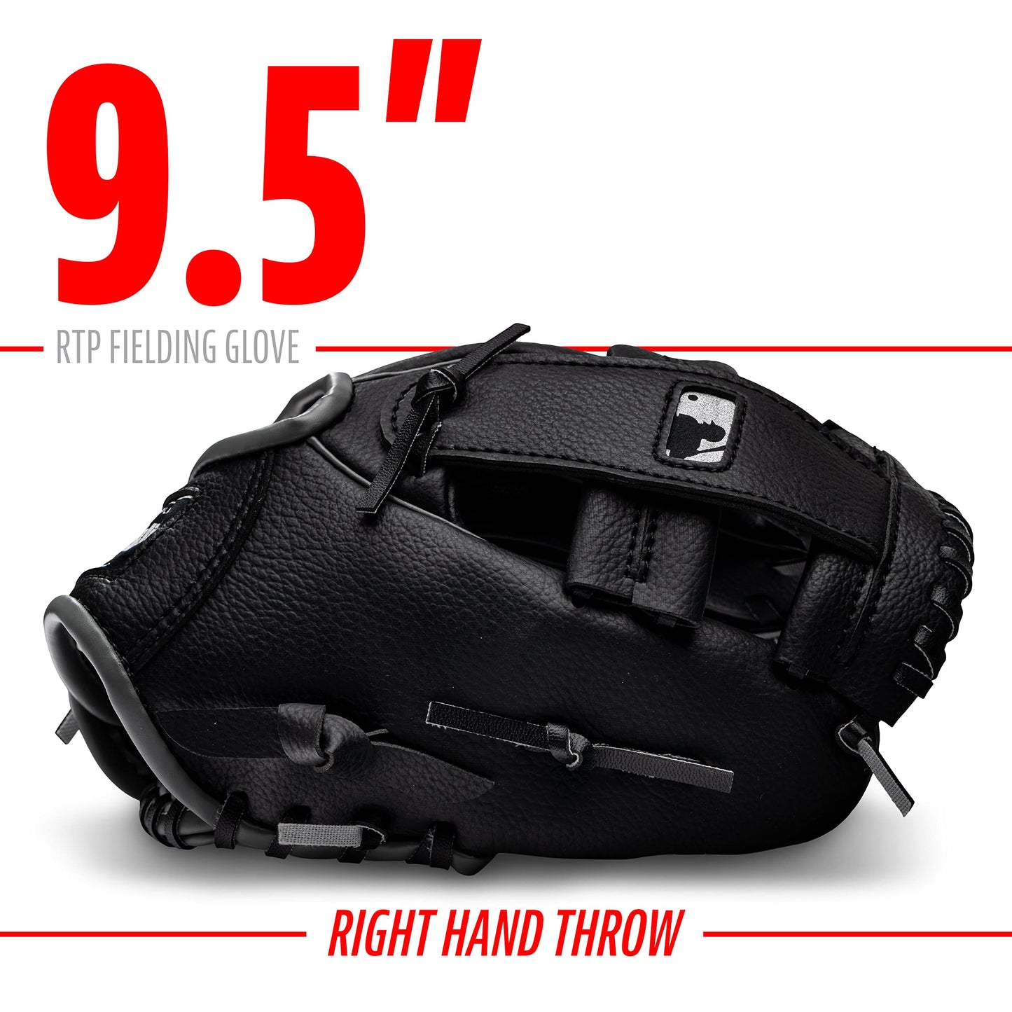 Franklin Sports MLB Teeball Glove - 9.5" Right Hand Throw - Black
