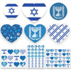 450PCS Israel Flag Stickers for Yom Ha'atzmaut, Classrooms & Crafts
