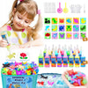 AKMADM Magic Water Elf Toy Kit for Kids - Aqua Fairy Water Gel Kit - 20 Colors*60ml Squishy Maker Set - 18 Shape Molds - Arts & Crafts Water Elf