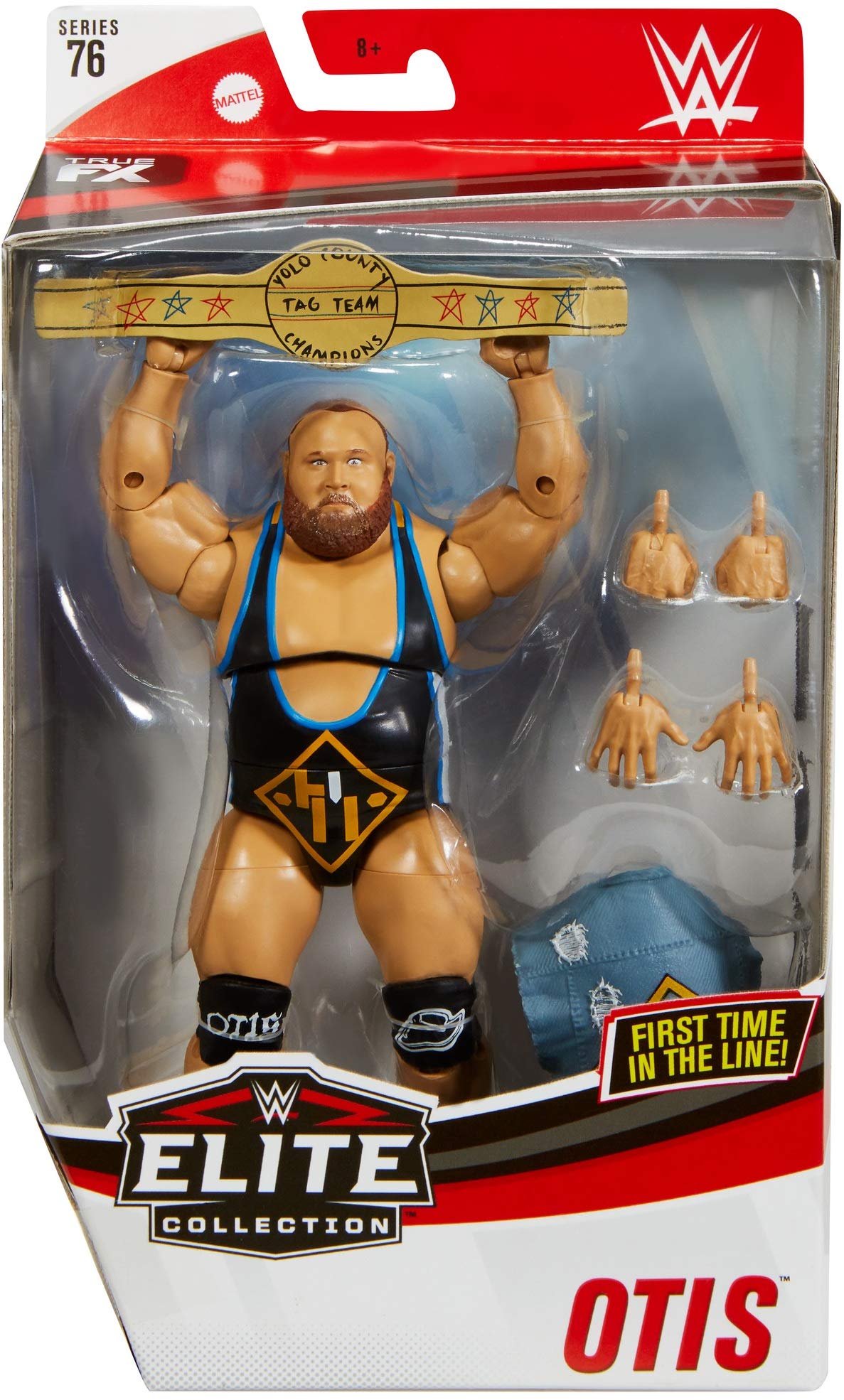 WWE Heavy Machinery Tucker Elite Series #76 Deluxe Action Figure with Realistic Facial Detailing, Iconic Ring Gear & Accessories