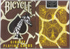 USPC Bicycle Giraffe Deck - Brown Yellow White Skin Back Design