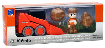 NewRay Kubota Pre-School Lil' Orange Skid Steer Play Set