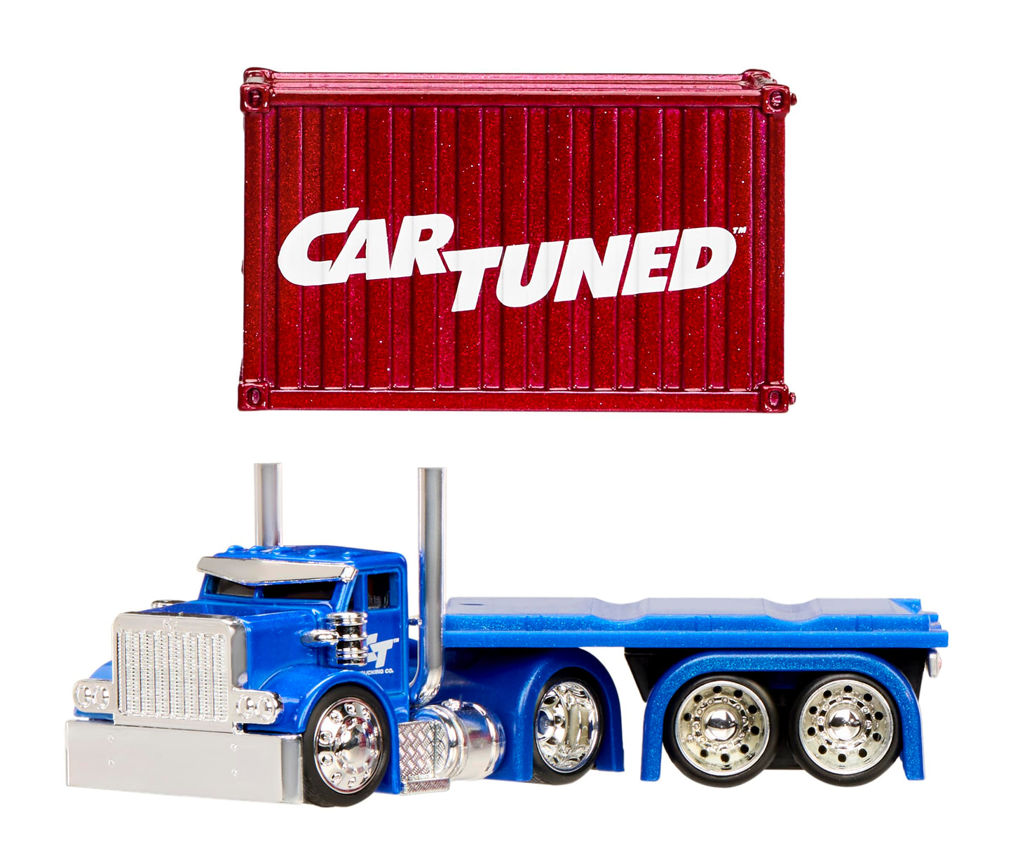 CarTuned™ Rig$ Container Case- Sneaky Pete, Blue and Red DieCast Truck, Style 3