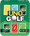 Mattel Games UNO Golf Card Game in Storage & Travel Tin for Kid & Family Nights, Parties & Vacations, 2 to 8 Players Ages 7+ Years (Amazon Exclusive)