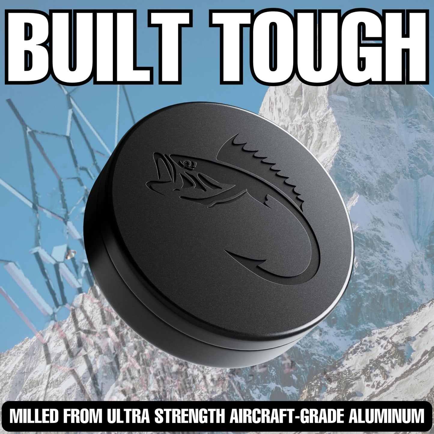 ZPACK Metal Can | Metal Pouch Can | Bass | Premium Aircraft-Grade Aluminum Container with Magnetic Closure | Slim EDC Pocket Tin | Carved Engraved