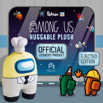 P.M.I. Among Us Plush Buddies Doll | Yellow Crewmate with Chef Hat - 8 Inches - Huggable Among Us Plushie Collectibles | Playable Among Us Toys | Kids