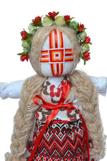 BraveUA 14'' Authentic Ukrainian Motanka Doll on Wooden Base || Collectible Doll || Slavic Design Traditional Ukrainian Doll || Handmade Traditional