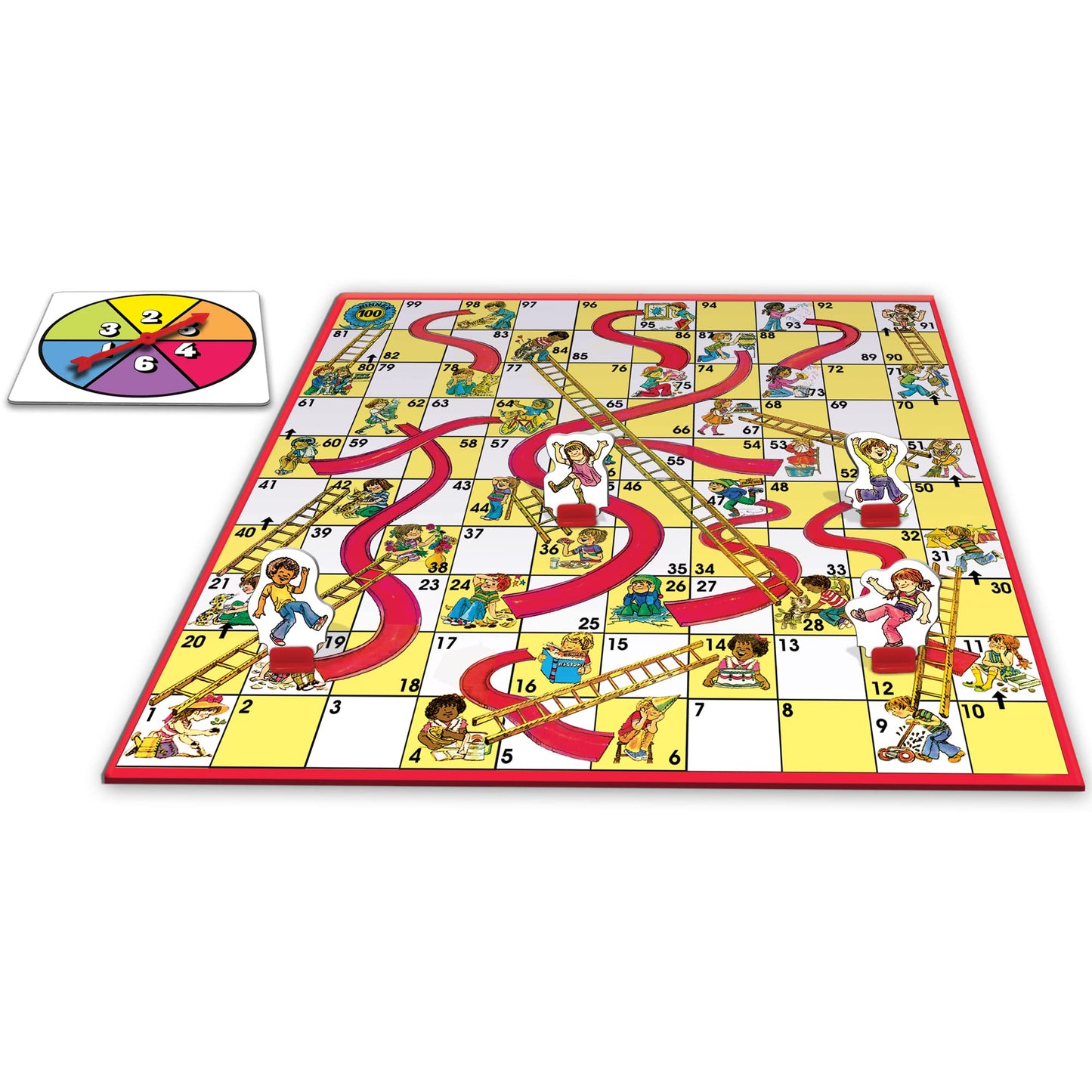 Classic Chutes and Ladders, with 1970's Art, by Winning Moves Games USA