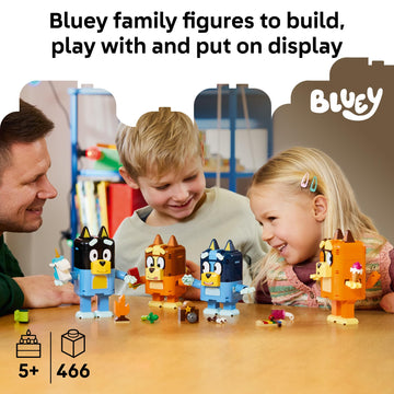 LEGO Bluey Brick-Built Bluey Family - Building Toy for Girls & Boys, Ages 5+ - Figures for Play or Display - Kids Bedroom or Desk Decor - Gift