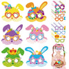24 Sets Easter Bunny Mask Craft Kits Make Your Own Paper Mask Crafts Easter Rabbits Face Stickers Bunny DIY Art for Kids Spring Classroom Activities