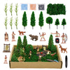 LuciPaw 28 PCS Native American Indians Figures Toys Set, Include Plastic Figurine Toys Trees Moss Sand Stones, Kids Historical Education School