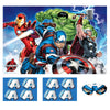 Amscan Marvel Legends Epic Avengers Birthday Party Games - 24.5" x 37.5" | Includes Stickers & Blindfolds | Great Kids Games, Perfect Party Favors