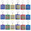 4E's Novelty 24 Pack Classroom Valentine Cards with Tic Tac Toe Keychains Games, Bulk Valentines Day Cards & Gifts for Kids School Valentines
