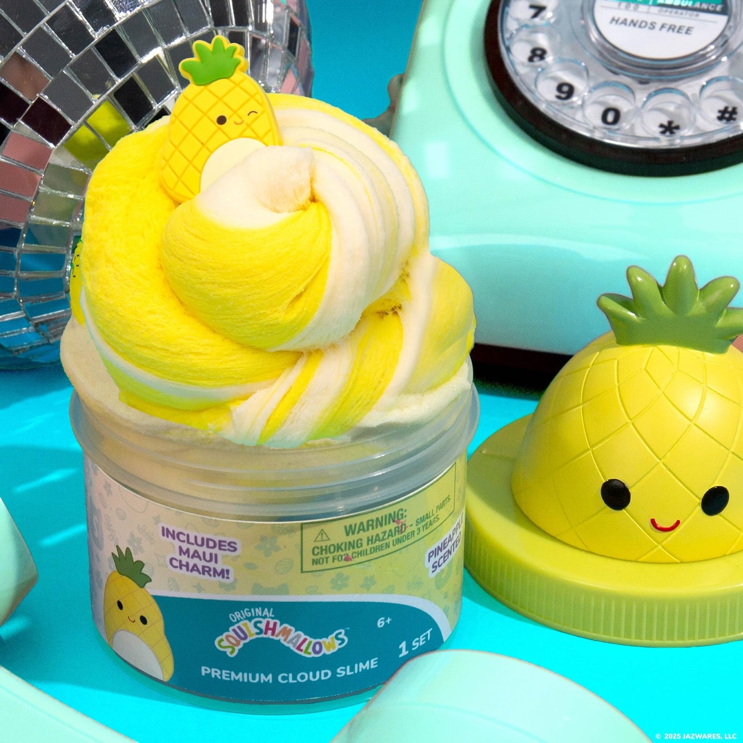 Original Squishmallows Scented Slime Jar, Pineapple, Maui