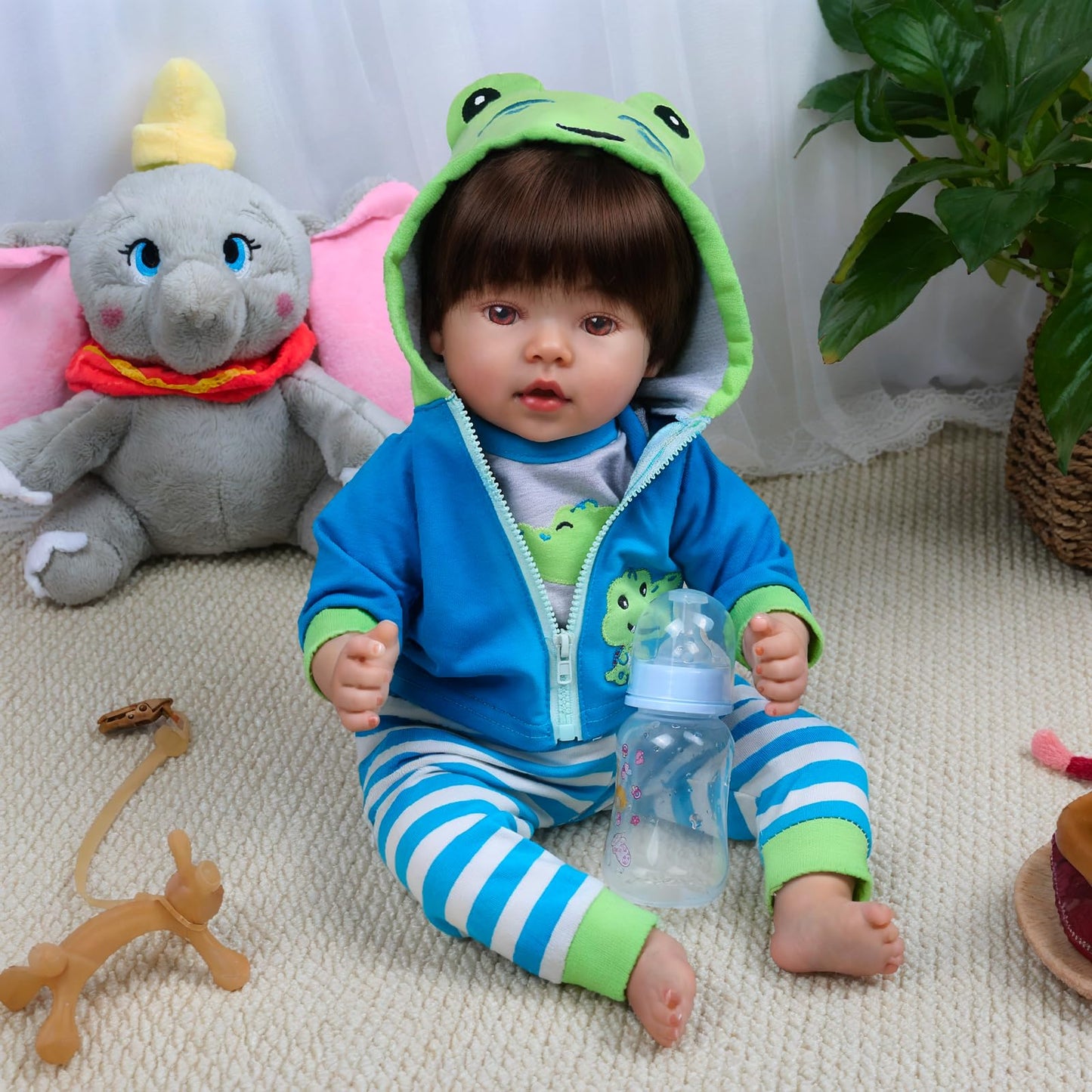 CHAREX Lifelike Reborn Baby Dolls Boy Lucas - 18 Inch Baby Toddler Soft Body Realistic Newborn Baby Doll Real Life Baby Dolls Toy Gift with