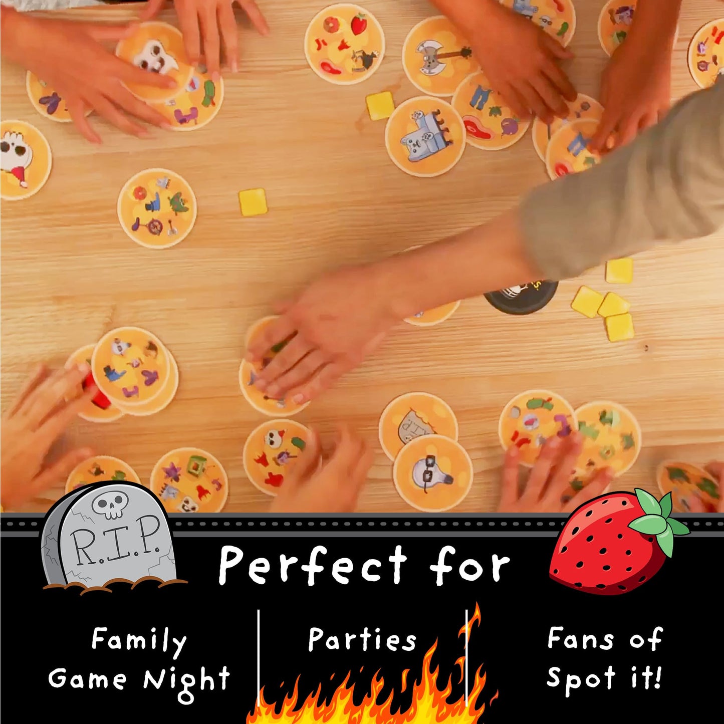 Exploding Kittens - Anarchy Pancakes, from The Makers of Spot It! - A Deliciously Fast-Paced Matching Game - 2-6 Players Ages 7+ - Great for Family