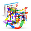 PicassoTiles 108 Pcs Marble Run with Race Track Set with Magnetic Tiles Cars and Marbles STEM Learning Toy 3-in-1 Building Construction Kit for Indoor