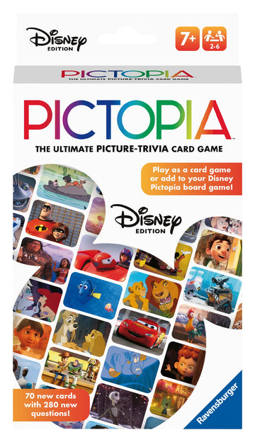 Ravensburger Disney World of Disney Pictopia Card Game - Travel-Sized Trivia Game for Kids and Adults | Educational Fun | Family Bonding Time | Ideal