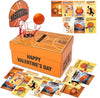4E's Novelty Basketball Valentine Box with 32 Cards - DIY Basketball Valentines Box Kit, Valentines Card Box for Boys School, Valentines Cards