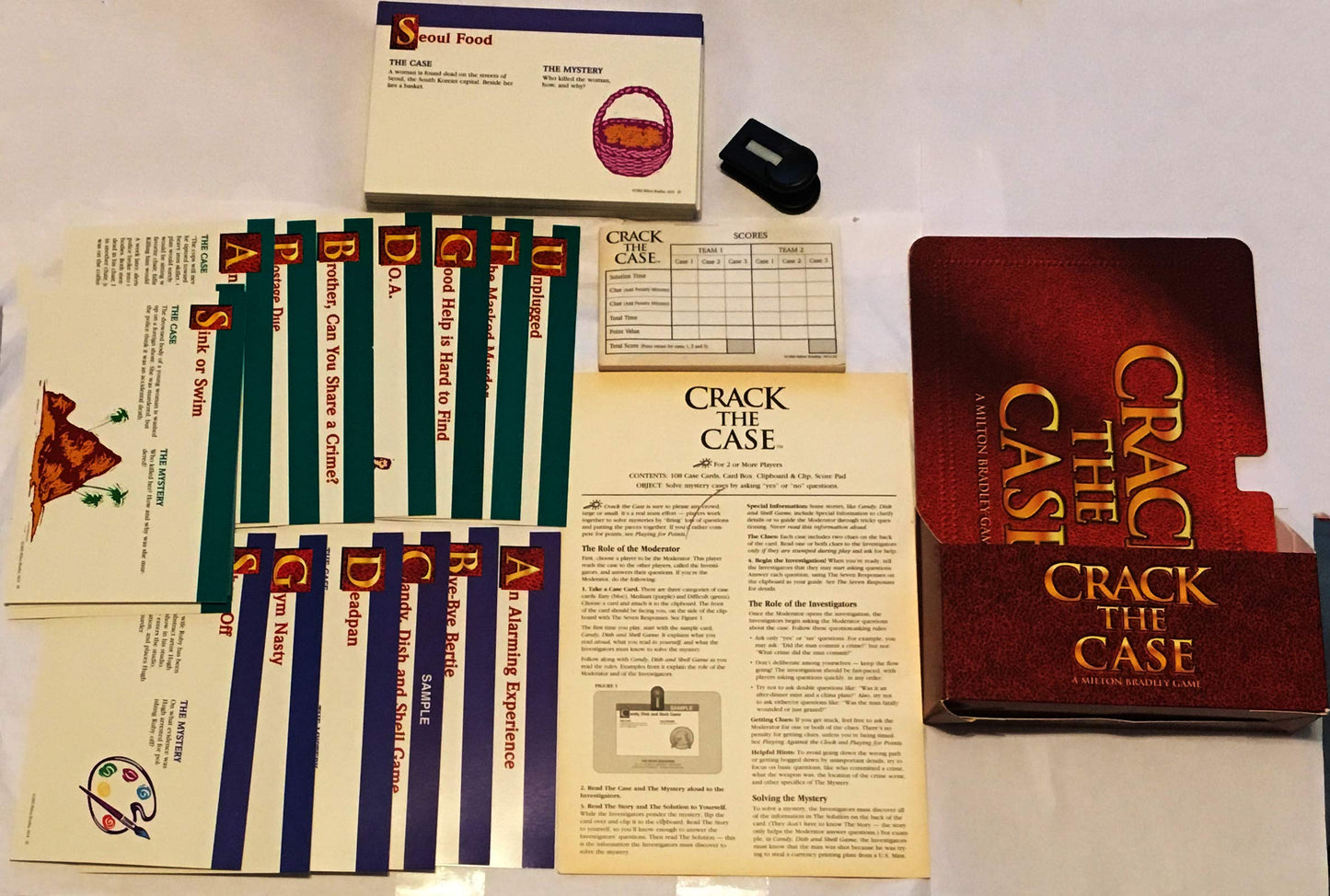 Milton Bradley Crack The Case ~ A Compendium of Mini-Mysteries