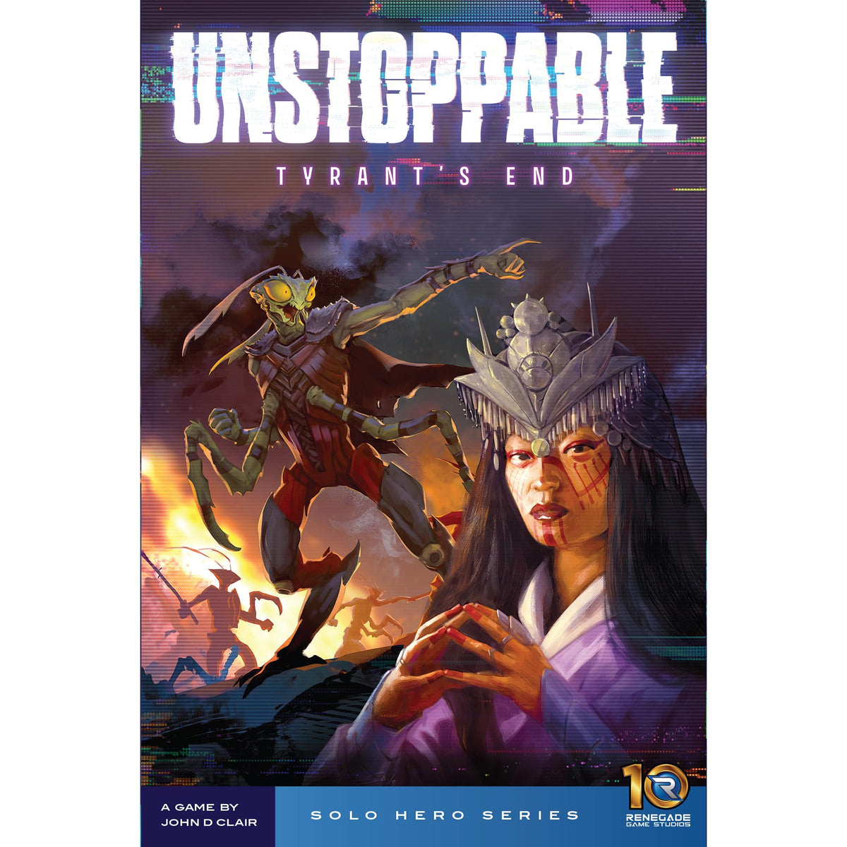Renegade Game Studios: Unstoppable: Tyrant's End Expansion - Card-Crafting Board Game, 2 New Heroes, New Upgrades & Keyword, Solo Or Co-Op, Ages 14+