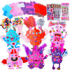 YIYEE 24 Sets Valentines Day Crafts for Kids, DIY Foam Monster Valentine Cards Craft Kit for Kids, Valentines Hanging Decorations Ornament Valentines