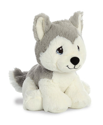 Aurora® Adorable Precious Moments™ Malakai Wolf Stuffed Animal - Heartwarming Toy for Comforting Children - for Sentimental Gifts, Birthdays,