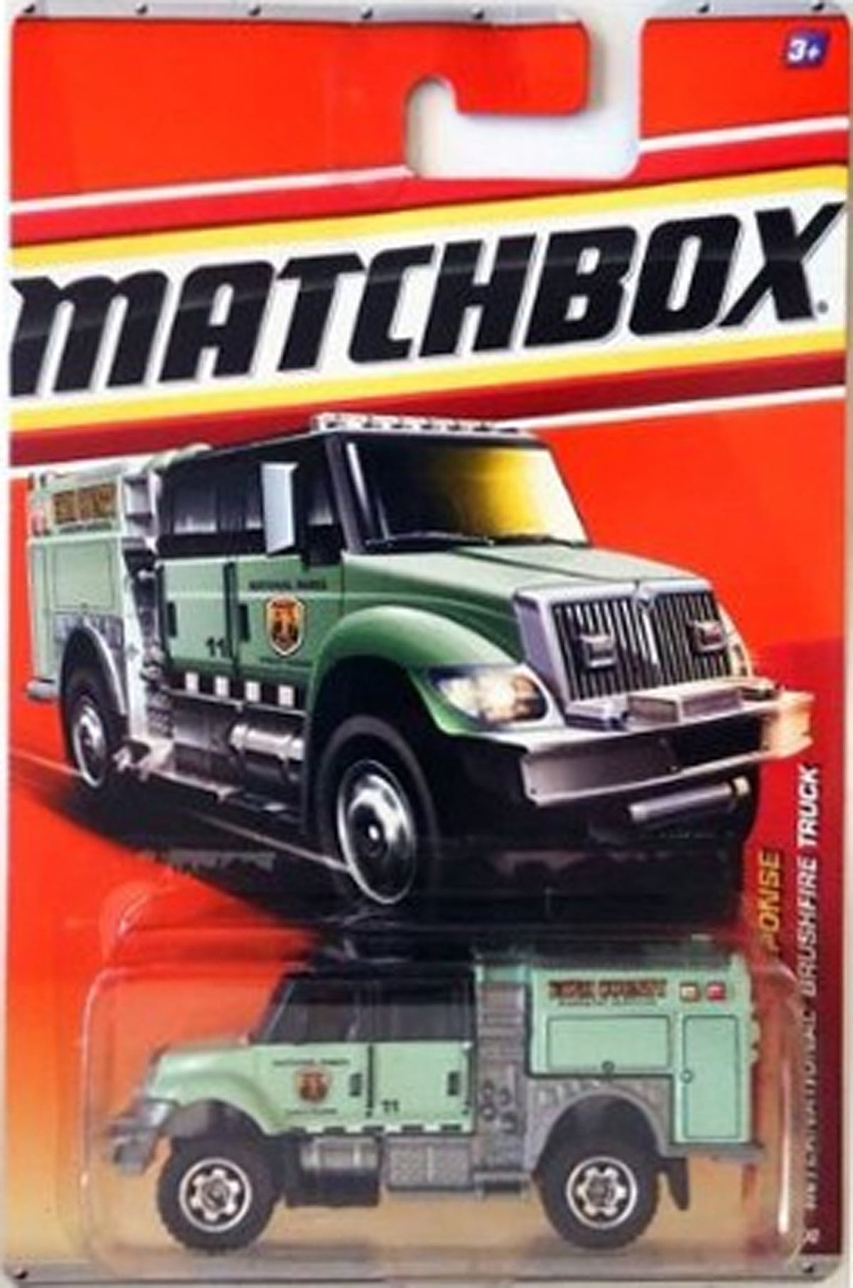 Matchbox 2011 INTERNATIONAL BRUSHFIRE TRUCK (MINT GREEN - EKIM County forestry services national forest ranger) #52 Emergency Response 4/11 die cast
