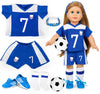 American 18 inch Doll Clothes Accessories-Soccer Uniform Valentine's Gifts for 18 Inch Girl Dolls (Sports)