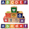 KIDS KORNER Alphabet Blocks Toys for Toddlers - Bilingual Educational Toys, Spanish Learning Toys, Stacking Toys with 30 Wooden Blocks and Toddler