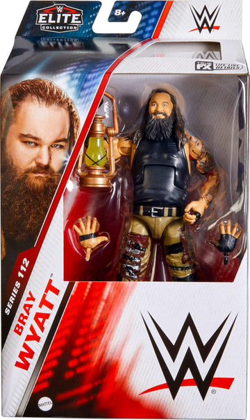 Mattel WWE Elite Action Figure & Accessories, 6-inch Collectible Bray Wyatt with 25 Articulation Points, Life-Like Look & Swappable Hands