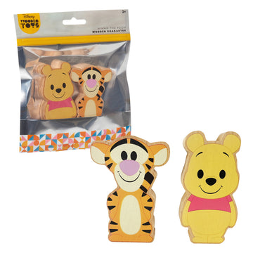 Disney Wooden Toys 2-Piece Figure Set with Winnie the Pooh & Tigger, Kids Toys for Ages 2 Up by Just Play