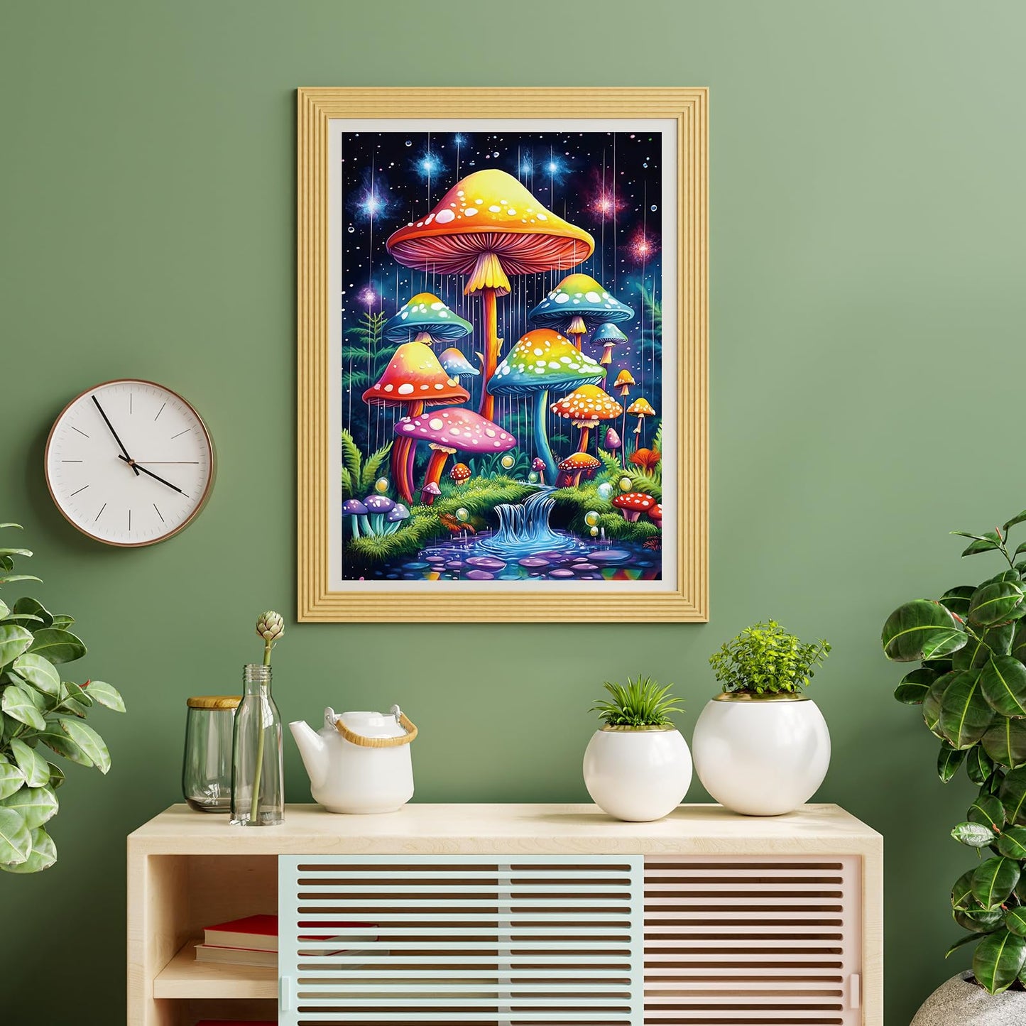 Puzzles for Adults 500 Pieces, Mushroom Jigsaw Puzzles - Starry Night Mushrooms, Impossible Glow in The Dark Puzzle for Seniors Family, 14.96x20.47