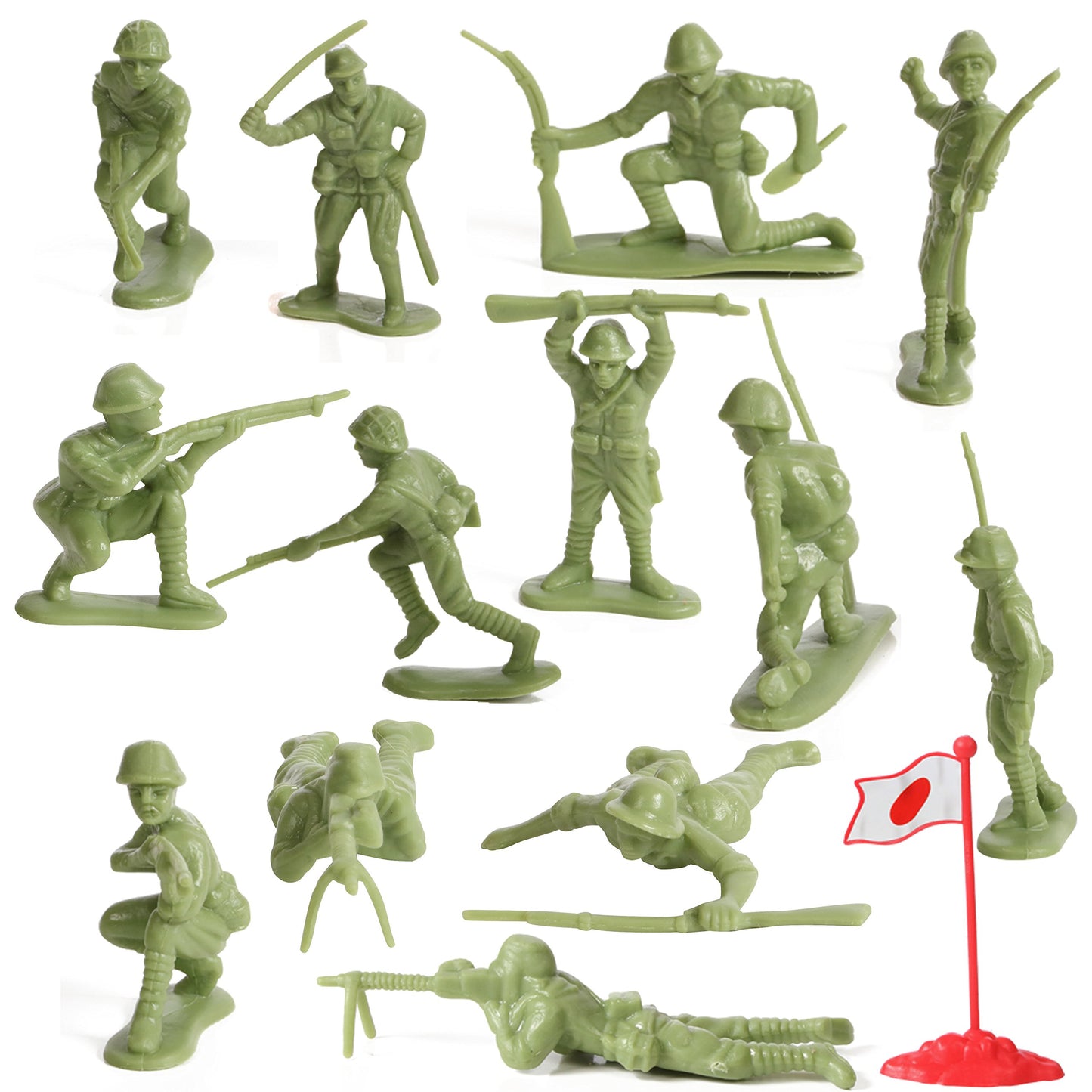 IQ Toys Huge 300 piece Military Base Set, 200 Soldiers & 100 Army Accessories in a Storage Container