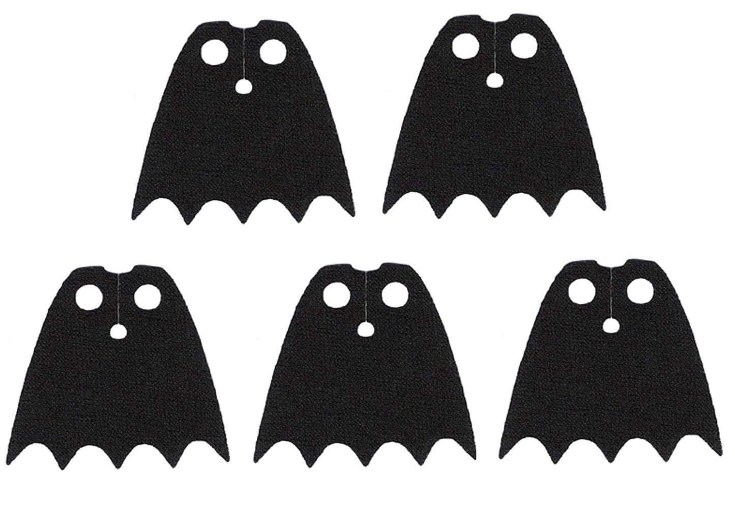 LEGO Batman: Black Batman Capes - New Spongy Fabric x5 - Lot of 5