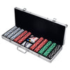 Poker Chip Set - 11.5g Poker Set with Cards, Buttons, Carrying Case, and 500 Chips for Texas Hold'em and Blackjack Games by Trademark Poker