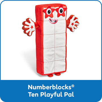 hand2mind Numberblock Ten Playful Pal, Plush Figure Toys, Numbers for Toddlers, Cute Stuffies, Preschool Math Learning Toys, Stuffed Animal, Small