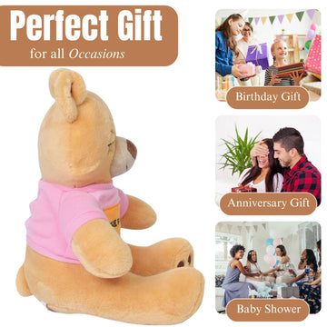 Teddy Bear Stuffed Animal - Soft Stuffed Bear Plush - 10.23” Teddy Bear for Baby & Adults - Cute Stuffed Animal Plush Toy for Every Event & Also